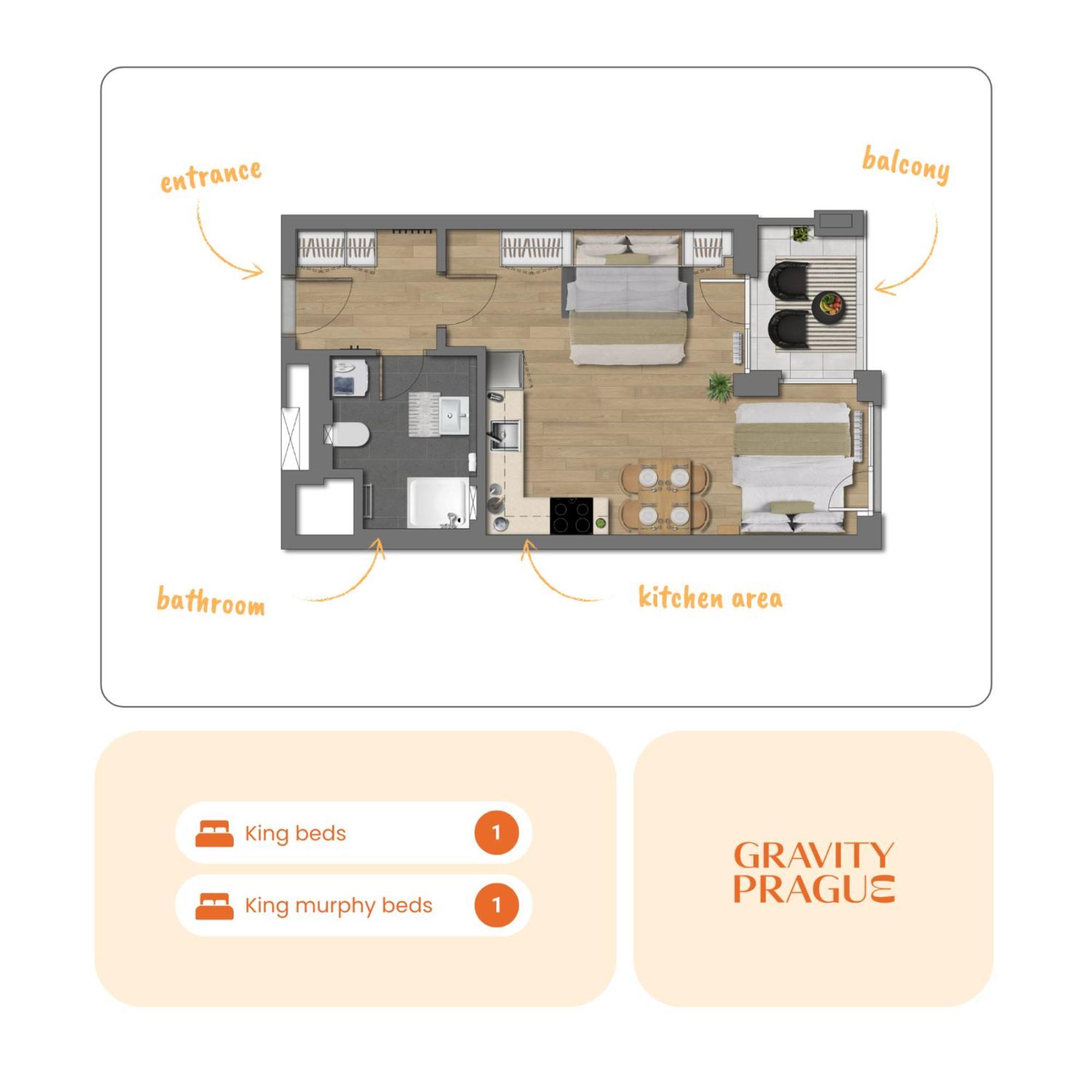 Yellow Apartment - Balcony, Free Parking, By Gravity Prag Exteriör bild